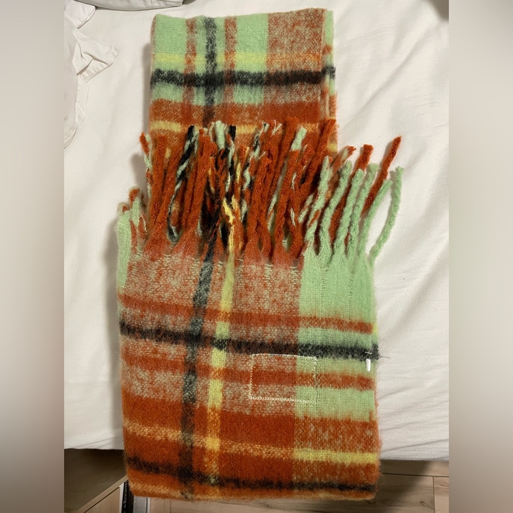 Plaid Woven Fringe Scarf - Picture 3 of 3